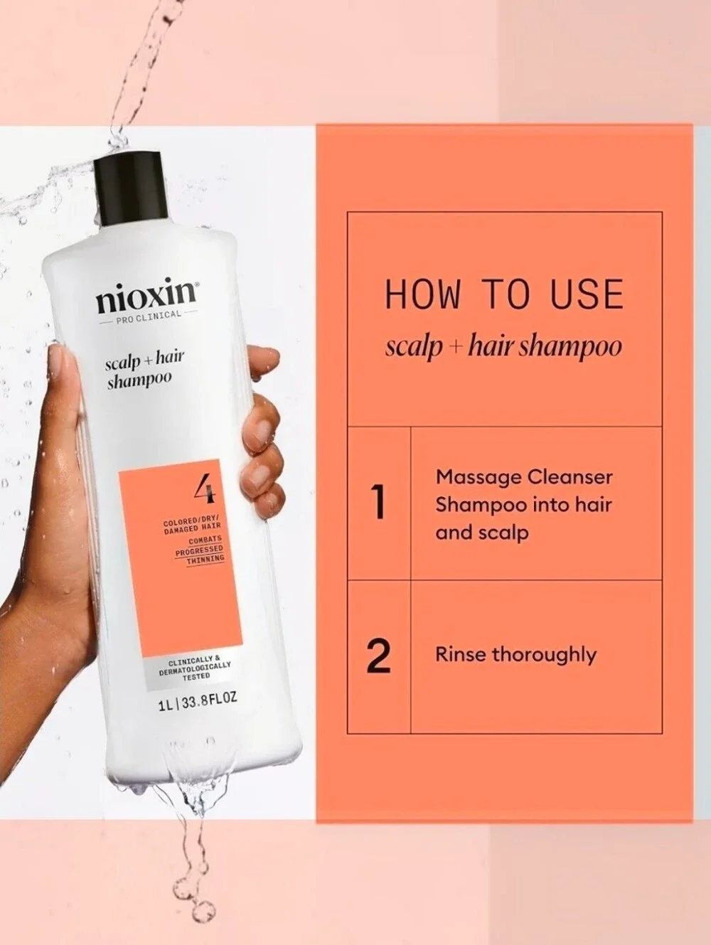 Nioxin System 4 -With Shampoo Conditioner And Treatment 3pc Set *Open Bottles